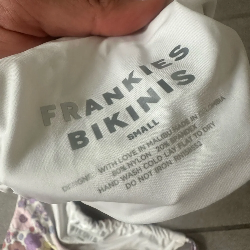 Frankie's Bikinis print Pastel Floral Bikini Set top s bottom m